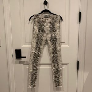 Zara snake print jeans